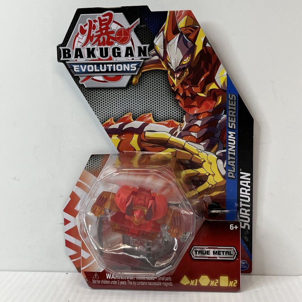 Bakugan Evolutions Platinum Series Pyrus Surturan True Metal 2022 Geogan Orange